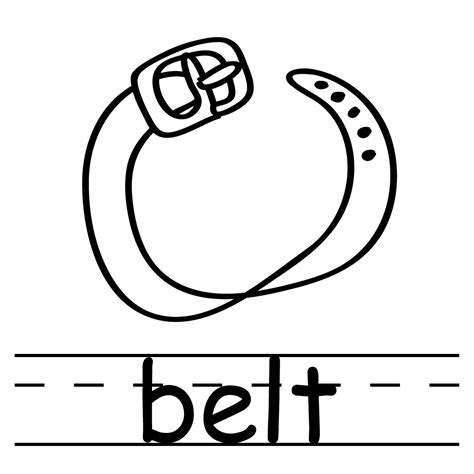 Belt Flashcard Clip Art Library