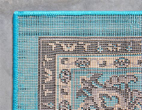 Turquoise 8 X 10 Kashan Design Rug Esalerugs