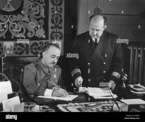 Francisco Franco with his brother Don Nicolas Franco, 1937 Stock Photo ...