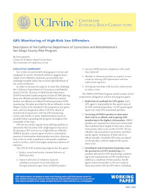 Fillable Online Gps Monitoring Of High Risk Sex Offenders Center For Evidence Fax Email Print