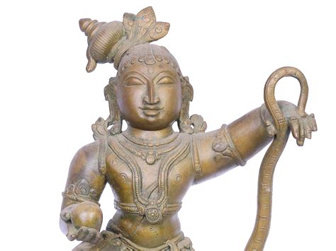 18 Bronze Lord Kaliya Krishna Handmade Madhuchista Vidhana Lost