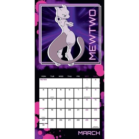 Official Pokemon 2025 Wall Calendar Uk