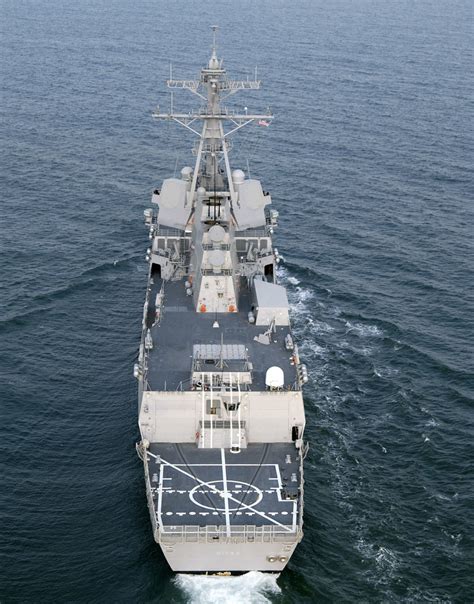 High Oblique Stern On View Of The Us Navy Usn Arleigh Burke Class