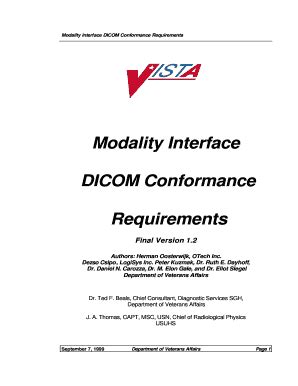 Fillable Online Modality Interface DICOM Conformance Requirements Fax