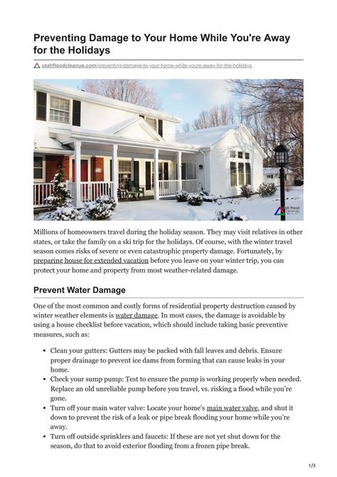 Preventing Damage to Your Home While You're Away for the Holidays .pdf