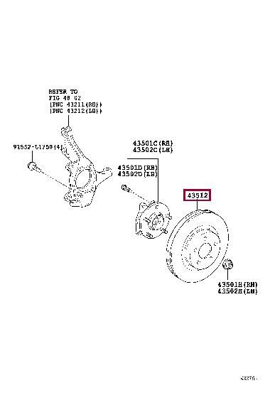 4351242100 Toyota - Диск тормозной 43512-42100 - купить, цена | EXIST.UA