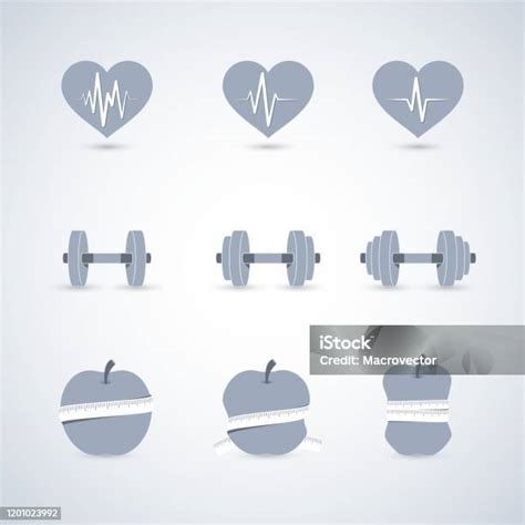 피트니스 아이콘 건강한 생활방식에 대한 스톡 벡터 아트 및 기타 이미지 건강한 생활방식 건강한 식생활 규모 Istock