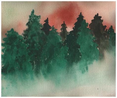 Painting Background Trees In Watercolor At Explore Collection Of Painting