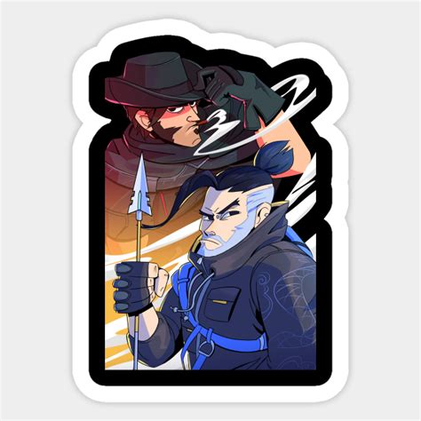 Hanzo And Mccree Overwatch Sticker Teepublic