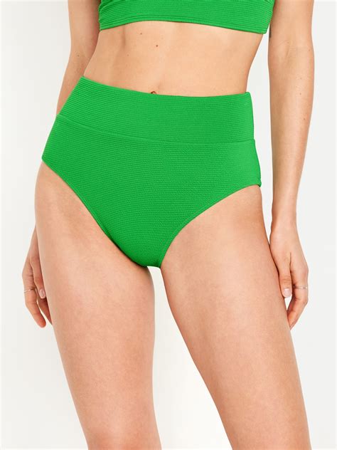Banded High Waist Bikini Swim Bottoms Old Navy