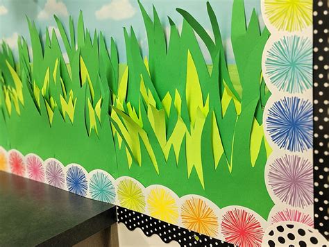 An Easy Paper Grass Border Design For Bulletin Boards 41 Off