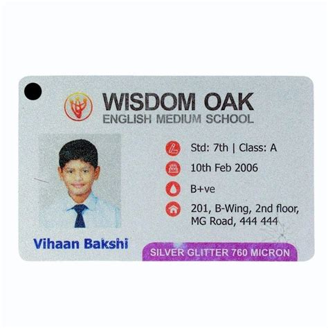 Printed Offset White Premium PVC School ID Card At Rs 12 Piece In Surat