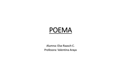 Poema Informacion A Cerca De Las Partes Del Poema Ppt