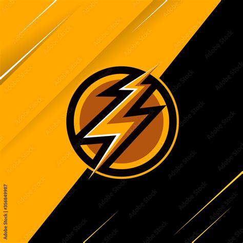 Thunder logo mascot template design Stock Vector | Adobe Stock