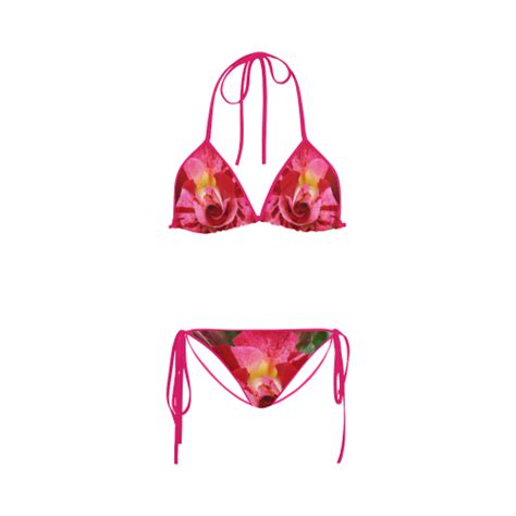 Pink Rose Custom Bikini Swimsuit ID D387084