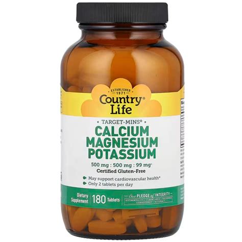 БАД Country Life Target-Mins Calcium Magnesium Potassium (Кальций ...