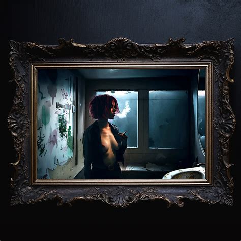 Nude Alt Woman Naked Art Print Smoking Moody Art Grunge Aesthetic PLEASE READ DETAILS