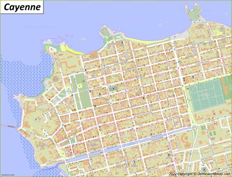 Cayenne Map | French Guiana | Detailed Maps of Cayenne