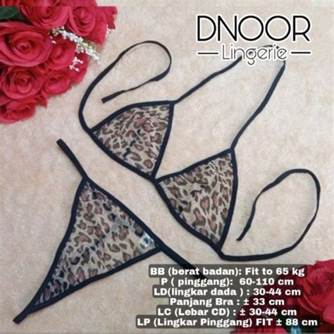 Jual Lingerie Set Bra Dan G String Transparant Pita Bunga Seksi Baju Dinas Malam Kado Nikah