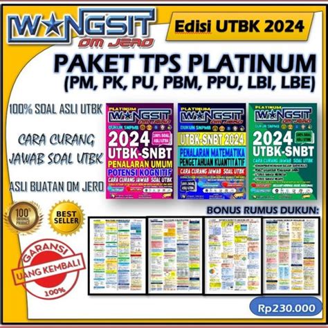 Jual SALE TPS UTBK 2024 BUKU WANGSIT OM JERO UTBK SNBT 2024 PLATINUM