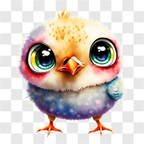 Descarga Gallina De Dibujos Animados Colorida Con Ojos Grandes PNGs En