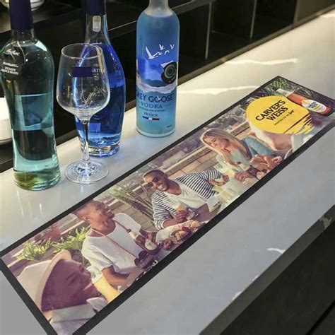 water absorbent heat transfer polyester barmat personalized bar runner