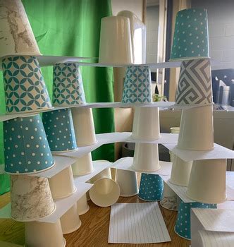 paper cups  index card tower stem challenge  blowing  steam