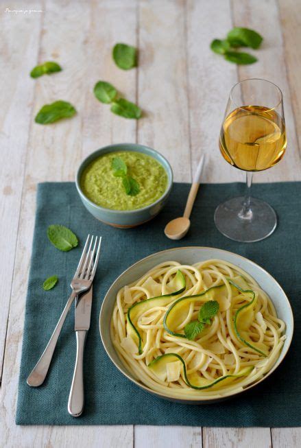 Bucatini Pâtes Au Pesto De Courgettes Menthe And Citron Recipe