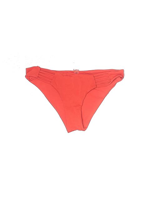 Tini Bikini Solid Colored Red Swimsuit Bottoms Size M Off Thredup