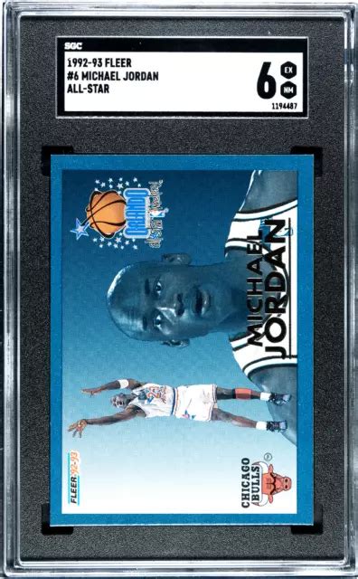 Fleer All Star Michael Jordan Chicago Bulls Insert Hof Sgc