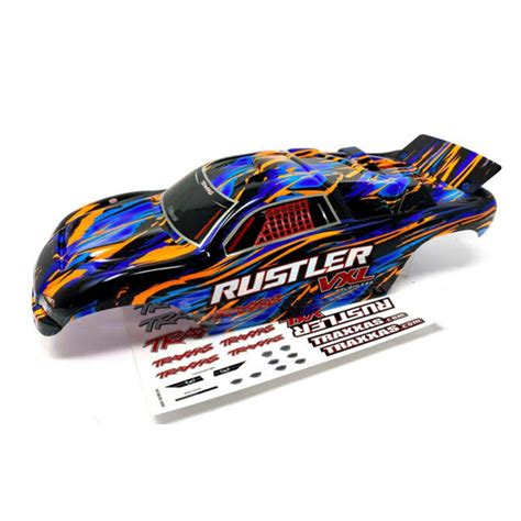 Traxxas Rustler Vxl 2wd Body Shell Orange Road Rc Hobby Huge