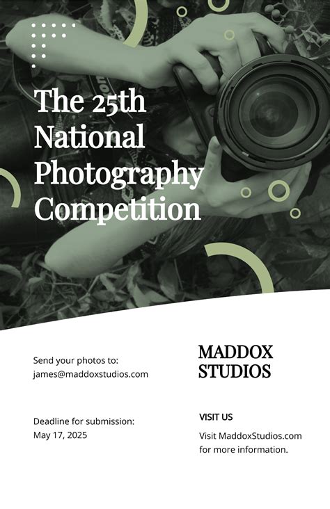 Free Photography Competition Poster Template To Edit Online