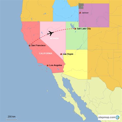 Stepmap West Coast Landkarte Für Usa