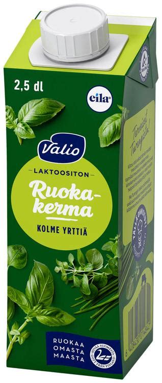 Valio ruokakerma 2 5 dl kolme yrttiä UHT laktoositon S kaupat ruoan