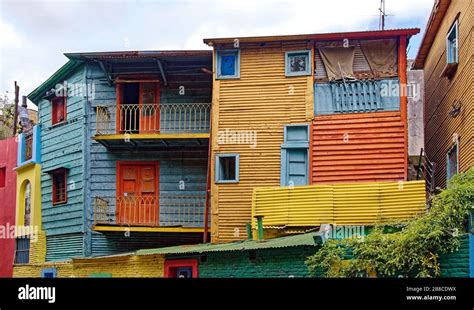 Brightly Painted Old Buildings Colorful Street Scene Cityscape