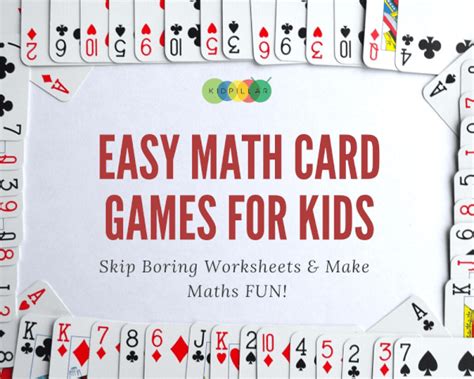 18 Easy Math Card Games For Kids Artofit