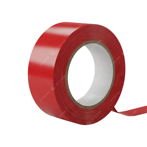Red Electrical Tape On Transparent Background, Tape, Red, Electrical