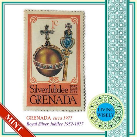 Grenada Circa 1977 Royal Silver Jubilee Stamp Hobbies And Toys Memorabilia And Collectibles