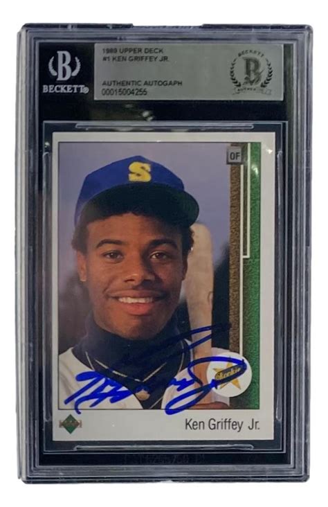 Ken Griffey Jr Signed 1989 Upper Deck 1 RC BGS Pristine Auction