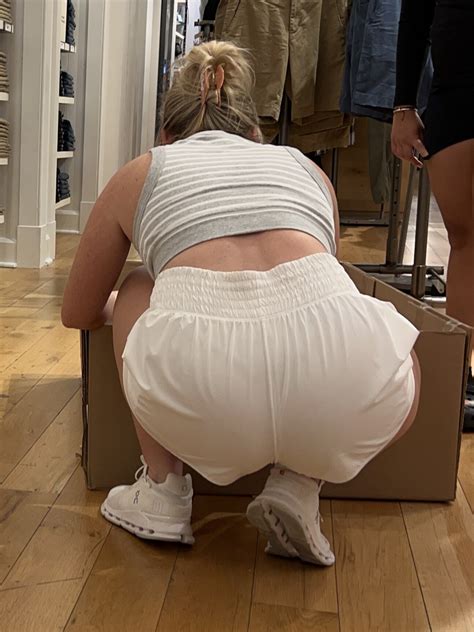 Nerdy Cute Blonde In White Shorts Bends Over At Lego Short Shorts Volleyball Forum