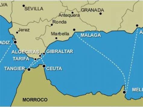 Trafalgar Spain Map Ferries Spain Morocco andalucia Com Places tovisit ...