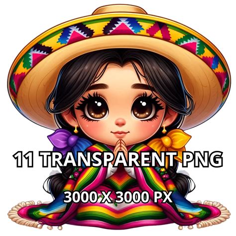 Super Cute Chibi Mexican Girl Clipart Png Latina Princess Clipart Hispanic Girl Png Chibi