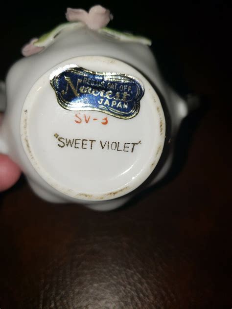 Vintage Small Norcrest Japan Sugar And Creamer Sweet Violet Ebay