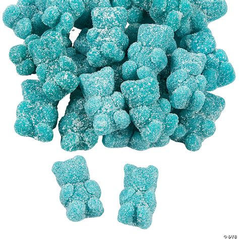 Sugar Coated Blueberry Gummy Teddy Bear Candy 100 Pc Oriental Trading