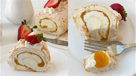 Меренговый рулет манго маракуя - YouTube