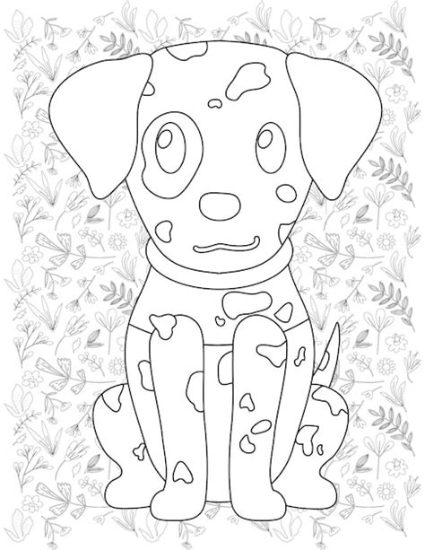 Page De Coloriage De Chien Vecteur De Chien Vecteur Premium