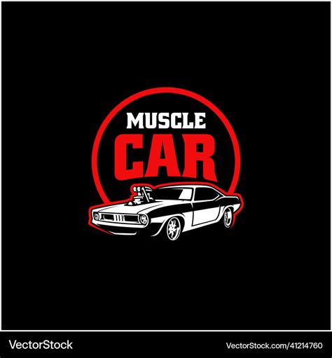 American Muscle Car Logo Royalty Free Vector Image