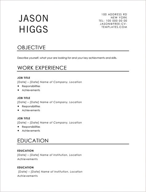 traditional cv templates land  job    word templates