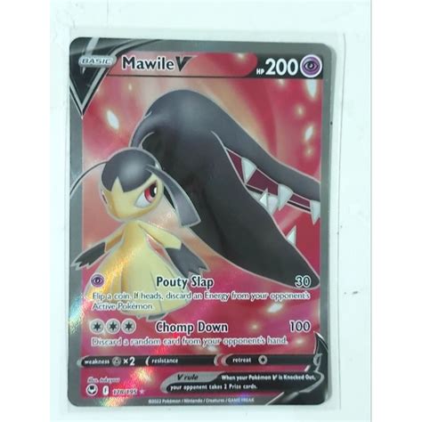 Pokemon Mawile V Full Art Silver Tempest Card Shopee Singapore