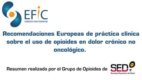 Recomendaciones Europeas De Pr Ctica Cl Nica Sobre El Uso De Opioides